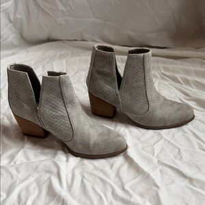 Not Rated Textured Gray Ankle Booties